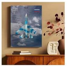 1pc Frameless Aircraft Fighter Military Posters Vintage Painting Sky Plane Printing Wall Arts Picture Modern Living Room Bedroom Dormitory Study Office Wall Decoration Home Decoration