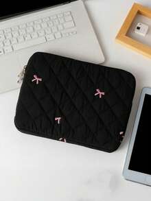 1 件涤纶马卡龙色菱形刺绣蝴蝶结 11-16 英寸平板电脑保护套，轻巧贴合 - 彩色 - 查看 14