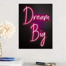 1pc/3pcs Set Modern Energize & Inspire Vibrant Neon Inspirational Posters,Room Decor, Gift For Friends Kits Wall Arts Decor, For Living Room, Bedroom, Office, Bar Wall Decor,Frame,Frameless.