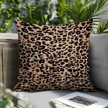 MEMNUN 1pc/2pcs Leopard Print Pattern Throw Pillow Cover [No Pillow Insert], 17.7*17.7in[45*45cm]/19.68*19.68in[50*50cm], [Single-Sided Printing], Farmhouse Country Style Polyester Cushion Cover For Sofa, Bed, Living Room, Bedroom, Car, Office, Hotel Decor, All Season Perfect Gift For Family And Friends - Multicolor - View 6