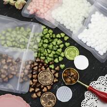100pcs Light-Colored Heart-Shaped Sealing Wax Beads, Sealing Wax Beads For DIY Decoration Of Envelopes, Wedding Invitations, Cards, Postcards, Gift Packaging, Crafts, Scrapbooking - Multicolor - View 5