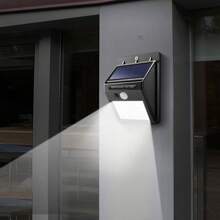1/2/4pcs Outdoor Solar Lights,Easy To Install LED Wall Lights,Patio Lights With Motion Sensors,Solar Security Lights,Solar Powered Floodlights,3 Working Modes Street Lights,Wireless Outdoor Wall Lights,Suitable For Garden Lights,Porch Lighting,Garage Spotlights, Terrace Light