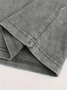 230g Double-Sided Washed Hidden Flower Printed T-Shirt, High-Quality Batik Cotton Retro Fashion Brand T-Shirt, Beach Essential, Men's Summer T-Shirt, Holiday Gift, Perfect Gift.