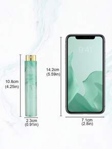 1pc Rotational Perfume Refillable Bottle - 10ml Marble Design Empty Cologne Dispenser Atomizer Spray Bottle, Mini Travel Perfume Bottle For Women Men