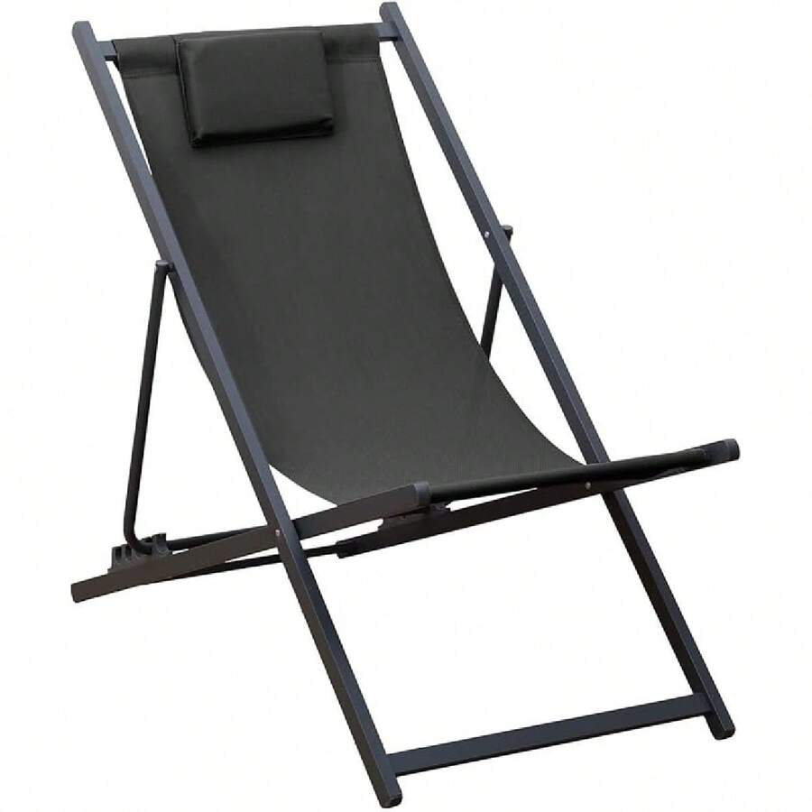 Patio Lounge Chair & Swing Chair - Dark Grey - View 1