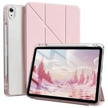 Case Compatible With IPad 10th Generation 10.9 Inch 2022/IPad (A16) 11th Generation 11 Inch 2025/IPad Air 4th/5th, IPad Pro 2020/2021/2022/2024, Slim Stylish Clear IPad Case With Pencil Holder, Multi Angles Folding Y-Shaped Stand Cover