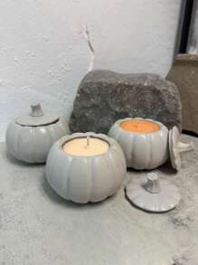 2pcs Halloween Pumpkin Silicone Mold Set | Creative Storage Box Shaped, Mirror-Smooth Interior, Tear-Resistant Thick Rim | Bulk Production Of Resin Decor / Gypsum Crafts, Halloween Bestseller, Professional Handcraft Studio Tool, Suitable For Candle / Cement / Polymer Clay
