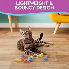 Thin Colorful Springs Cat Toys - Bouncy Coils For Medium Indoor Cat Breeds To Bite, Swat, Chase - Keeps Cats & Kittens Entertained For Hours - 3 Inches Long, 10 Pcs, Multi Colors - 2 Inch - View 6