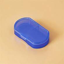 1 pièce Boîte à pilules de poche portable, organiseur plastique super compact à 2 compartiments pour ranger les médicaments, la médication quotidienne et les voyages