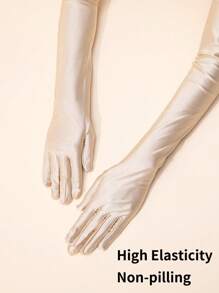 Manches de bras pour fêtes, mariages, événements et rassemblements. Gants de cyclisme et de conduite longue style haute élasticité en spandex pour femme, avec protection solaire. Le tissu est respirant, agréable pour la peau et résistant à l'effilochage.