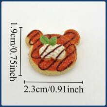 5pcs Miniature Food Toy Cartoon Bread Decor Magnetic Stickers, Realistic Simulation Food Stickers, Creative Fridge Magnets, Cute Decorative Accessories For Office Desk, Kitchen, Whiteboard, Storage Cabinet, Valentine's Gift