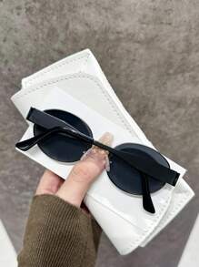 1 Pc Fashionable Elegant Oval Small Frame Miracle Fashion Glasses, Crafted Precisely, Chic & Stylish Suitable For Men & Women, All Seasons Wear