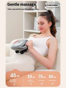 6-kops massagepistool voor diepe weefselmassage met 9 niveaus en 9 standen, professioneel draagbaar massagepistool, elektrisch massageapparaat voor benen, armen, taille, rug en billen - verlichting van spierpijn in het hele lichaam, ideaal cadeau voor vrouwen, mannen, moeders en vaders