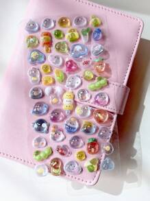 1pc 3D Cartoon Animal Waterproof Transparent Crystal Decorative Sticker, Can Decorate Stationery, DIY Phone Cases, Laptops,School Supplies,Back To School