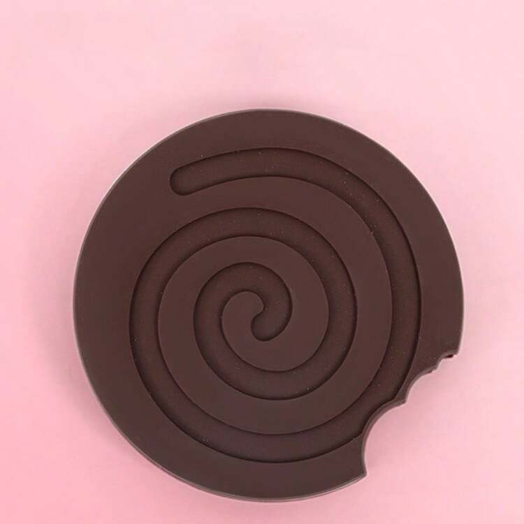 巧克力饼干形笔记本——带有泡泡的创意口袋记事本，给学生的有趣礼物 - 彩色 - 查看 10