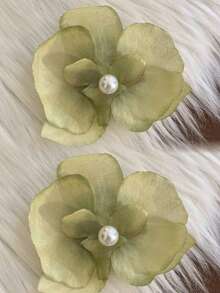 1 pieza Horquilla con flor, mariposa y orquídea simulada, ideal para sesiones de fotos, decoración de fiestas en la playa, elegante y hermoso regalo del Día de San Valentín, pasadores de pelo, accesorios para el cabello, pinzas para el cabello, artículos escolares