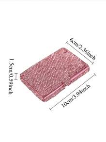 Metal Credit Card Holder Wallet And Business Card Case For Women, Suitable For Both Men And Women. , Compact, And Easy To Carry. Perfect For Business Cards, Cash, And Office Use. An Ideal Gift For Women