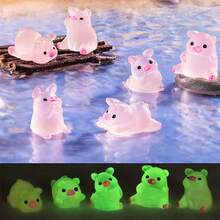 5/10/20/30/36 قطعة من تماثيل التي تضيء في الظلام، سحر قلادات الراتنج الصغيرة على شكل ، خرز سحري صغير حيوان جميل، ديكور زخرفة حديقة صغيرة مناسبة لحفلات والأعياد والهدايا حقيبة الملء