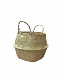 1 件编织花盆、藤篮、竹编花盆，用于盆栽