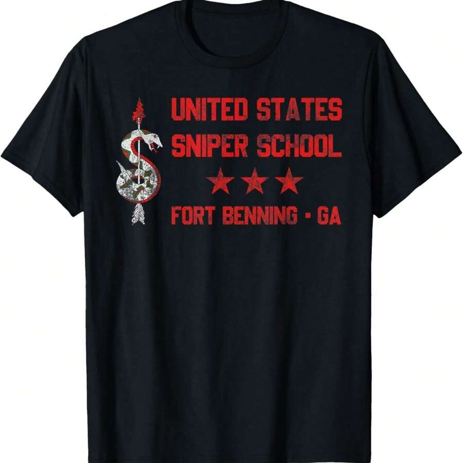 Camiseta de la Armada de los EE. UU. Escuela de Asaltantes Fort Benning 3-16 CAV Armor, 100% Algodón 220g para Militares y Veteranos, Unisex Negro y Blanco - Negro - Ver 1