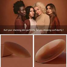 MUQU Cakes Nipple Covers Breast No Show Pasties Reusable Women Sticky Seaml Silicone Breast Covers 4 Pairs Petals - Latte(4flower+4round) - View 3