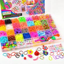 4500-teiliges leuchtendes Webband-Set - DIY Schmuckset mit Gummibändern für einzigartige Armbänder, Armreifen & Basteleien - perfektes Weihnachtsgeschenk, am besten für Weihnachten