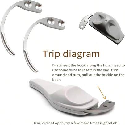 1 Gancho magnético portátil antirrobo, Gancho para desmontar etiquetas, Gancho para desmontar llaves, Dispositivo de liberación de hebilla antirrobo para chanclas de centro comercial, Gancho desmontador de alarma de ropa de mano