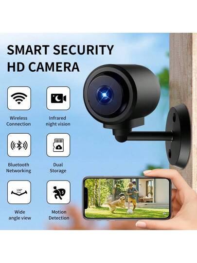 Mini Security Camera, 1080P WiFi Camera (2.4G Only) Indoor Outdoor Night Vision, Motion Detection, Cloud SD Storage, APP Remote Control, Home Baby Pet Surveillance