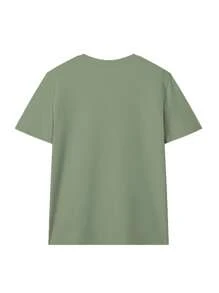 The New Spring And Summer Women's Printed Pattern Daily Casual Round-Neck Grass Green Short-Sleeved T-Shirt Is Fashionable And Elegant, With A Touch Of Vacation Charm. It Is Your Daily Necessity And Holiday Top