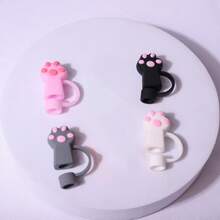 1/4/6 piezas Tapa de cubierta de pajilla para taza, tapa de silicona para pajilla que se ajusta a tumblers de 30 y 40 onzas con asa, cubiertas para la punta de las pajillas de beber de 10 mm lindas, accesorios para tazas, regalo para hombre y mujer