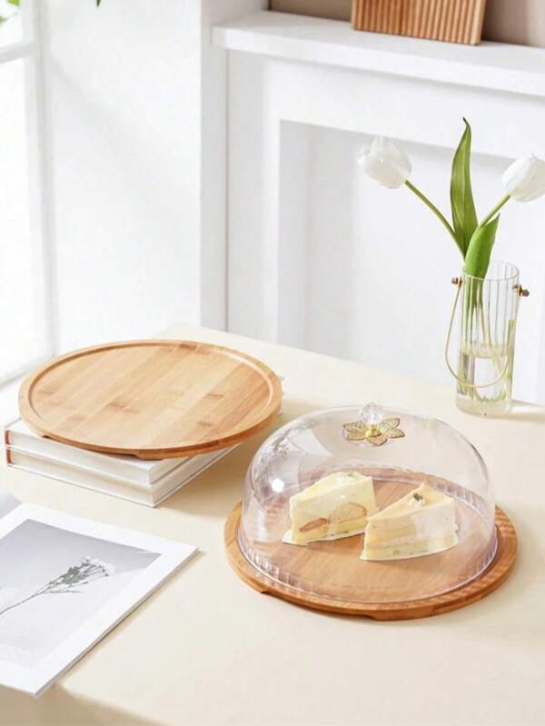 1pc Wooden Tray Multi-Functional Serving Tray For Kitchen, Dining Room, Living Room, Suitable For Teaware, Glassware, Candy, Cookies, Bread, Wedding, Party, Gift, Birthday, Christmas
