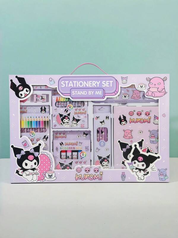 Sanrio Set regalo di articoli di cartoleria Sanrio, scatola regalo di cancelleria Sanrio, forniture scolastiche MY Melody, forniture per il ritorno a scuola, matite, gomme da cancellare, set regalo per bambini. Adatto come regalo di compleanno ideale per i bambini. Regalo sorpresa per i bambini