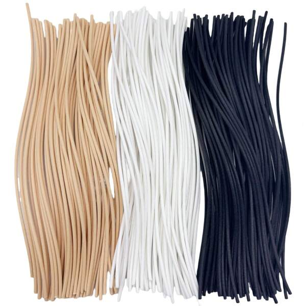 50pcs Black/White/Beige Wavy Fiber Aroma Diffuser Stick Replacement For Home Fragrance Diffuser Decor, 26cm/10.24inch