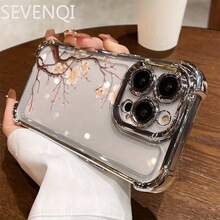 For IPhone 11,12,13,14,15,16 Plus Pro Promax XSMAX XS/X S22,S23,S24,PLUS ULTRA S23,S24 FE Four Corners Airbag Electroplated Phone Case,High-End Fashion,Drop Protection