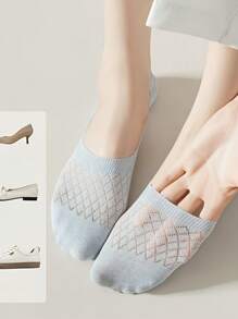 12 Paar Damen atmungsaktive komfortable unsichtbare Knöchelsocken - elegante & besondere Serie, sortierte weiche Farben, dehnbar & waschbares Material, geeignet für Lässig- und Businesskleidung im Frühjahr/Sommer, süße Socken für Sommerschuhe, kariertes Muster, elastische Struktur