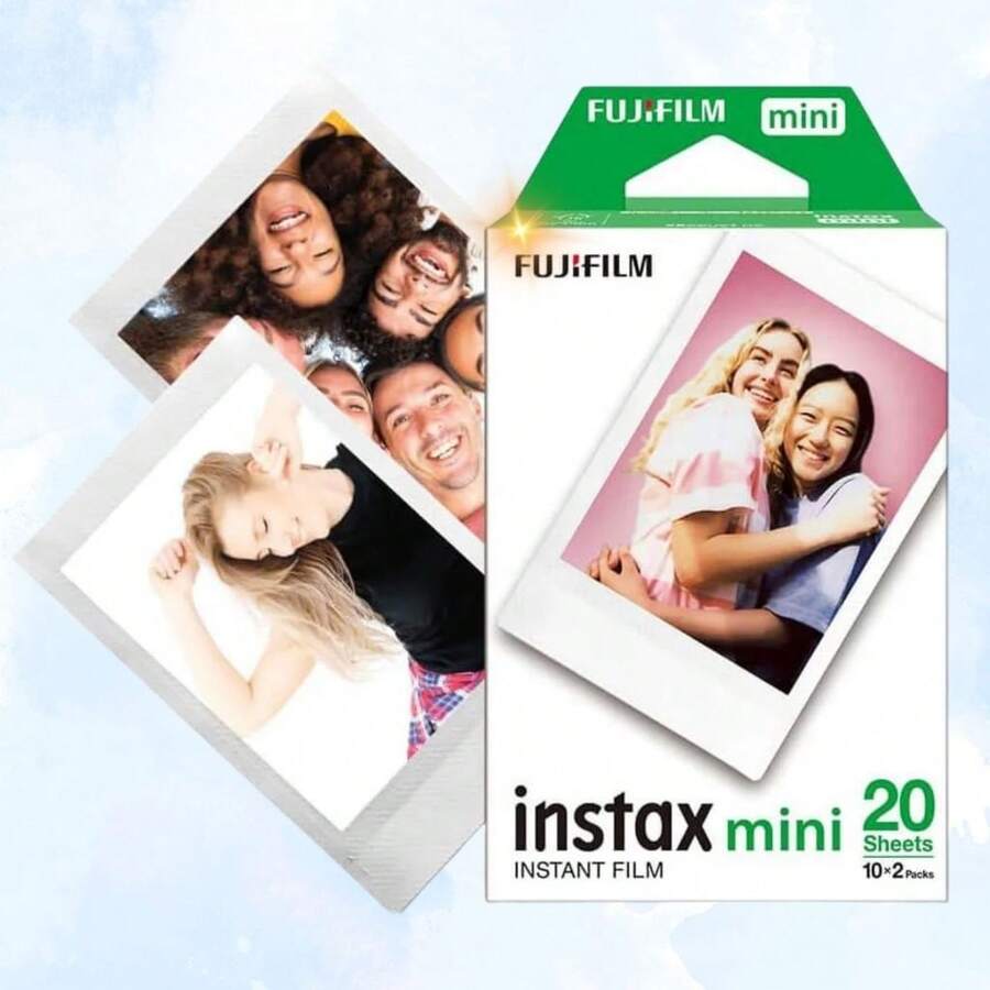 FujiFilm Mini 20 Photos Instant Film Retro Camera - Multicolor - Ver 1