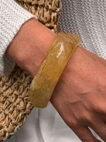 1pc Vintage Resin Bracelet, Personalized Fashion Exaggerated Bracelet For Women, Versatile & Elegant