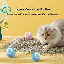 2PC Electric Teaser Ball Cat Toys, Bite-Resistant Self-Entertainment, Pet Ball Gravity, Smart Rolling Ball Pet Supplies, USB Charging, 2 Modes Switching, Suitable For Cats And Kittens To Entertain Themselves And Stimulate Hunting Instincts