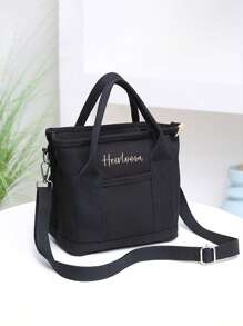1PC Women's Personalized Ins Canvas Bag, Fashionable And Versatile Commuting Shoulder Bag For Work, Portable Multi-Pocket Storage Bag, Large-Capacity Student Book Handbag With College Style,All-Purpose,Large Capacity,Versatile,Multifunction,Colorful,Cute,Adorable,Contracted,Funny,Kawaii,Y2K,Minimalist,Commuting,Business Casual,Basics,Custom,Personalized,Unique,Customized,Ideal Gifts For Him,Ideal Gifts For Her,Her,Family,Friends,Girlfriend,For Anniversaries,For Birthdays,For Holiday/ Vacation,For Outdoors/Outings/Travel/Hiking/Stadium/Sports/Climbing,For Business/Commute/Work/Office