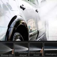 1 Stück Hochdruck Gartenschlauch Set mit 3X ausdehnbarem Rückzugsschlauch - aus strapazierfähigem Gummi, mit europäischen und amerikanischen kompatiblen Anschlüssen, geeignet für Outdoor-Reinigung & Autowäsche, Autowaschaccessoires, multifunktionales Garten Set, elastisches Schlauchdesign, Gartenschlauch