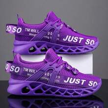 Moda pentru femei, pantofi casual în formă de lamă, respirabili, care absorb șocuri, pantofi de fitness pentru alergare. - Violet - Vizualizare 3