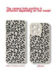 Präzise perforierter Rand Leopard Schwarz Cut Out Buntes Malerei Stoßfestes Handyhülle für P14 Pro Max, P13, P11, P12, XR, 7/8 Hüllen, Samsung Galaxy A03s, A03 Core, A04, A12, A13, A14, A21s, A22, A23, A24, A32, A33, A34, A51, A52, A53, A54, A71, A72, A73, S20 FE, S21, S22, Redmi 9, 9A, 10A, 10C, Note 9, Note 10, Note 11, Note 12, 12, 12C