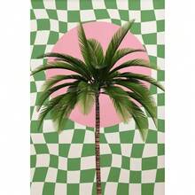 1 tấm tranh trừu tượng mặt trời đại dương cây cọ phong cảnh xương rồng vải canvas treo tường nghệ thuật hình ảnh trang trí phòng khách quà tặng khung tùy chọn - Nhiều màu - Xem 15