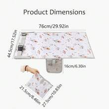 1 pieza Almohadilla plegable extensora de asiento de avión para bebés, cojín portátil impermeable y con dibujos animados para niños pequeños para viajar