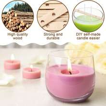 20/30/50/100pcs 7-Inch 7-Hole Wooden Candle Wick Holders, DIY Candle Making Tools - Wood Fastener - View 5