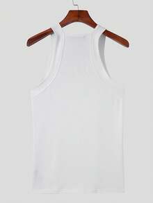 Fashionable Sleeveless Slim Fit Muscle Tank Top For Men - White - View 5