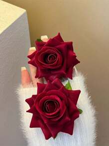 3 szt. spinki do włosów dla kobiet 2,7 cala, spinka do włosów z różą, broszka z różą, spinki kwiatowe dla kobiet, dziewcząt, na wesele, spinki do włosów, klamry do włosów, artykuły szkolne