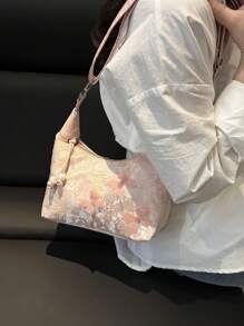 Women Shoulder Bag, New Embroidery Butterfly Design Crossbody Bag, Summer Commuting Tote Small Underarm Bag