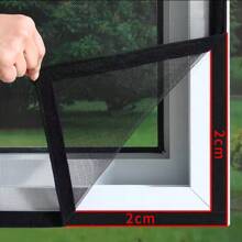1 pieza Pantalla de malla a prueba de insectos de verano, pantalla de ventana transparente autoadhesiva de bucle y gancho transpirable, pantalla de puerta y ventana invisible de alta densidad, cortina antimosquitos y antpolvo, se ajusta a diversas puertas y ventanas, sin necesidad de perforación, extraíble y lavable, para todas las estaciones