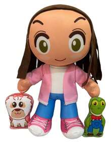 Peluche Lara Campos Rhene y Galleta muñeco animal tierno suave colección juguete para regalar decoración de habitaciones infantiles - Rosa Roja - Ver 2